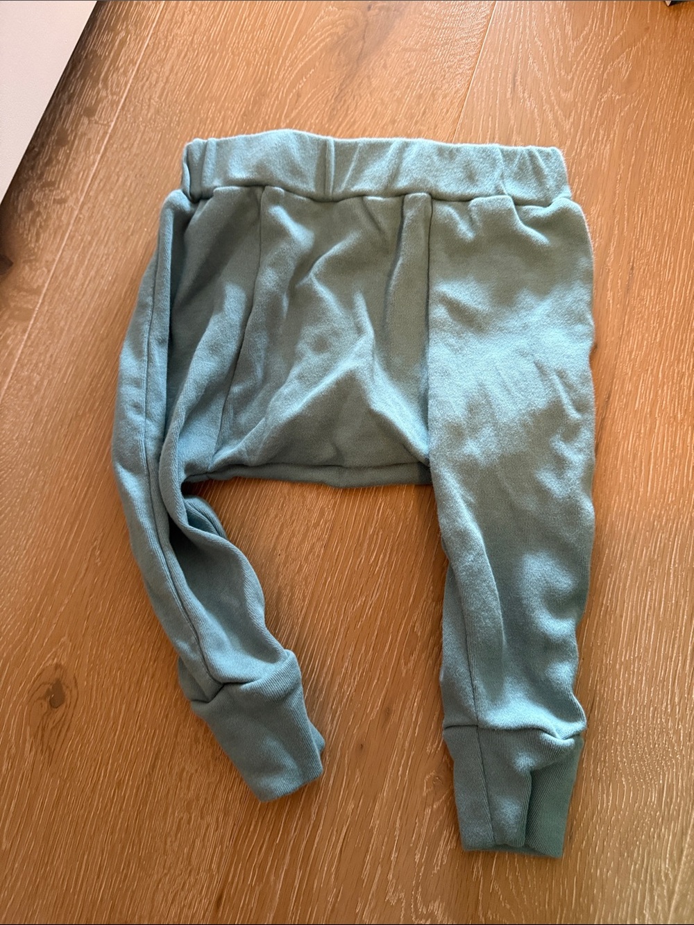 Kids Cozy Jogger Pants in Dusty Teal